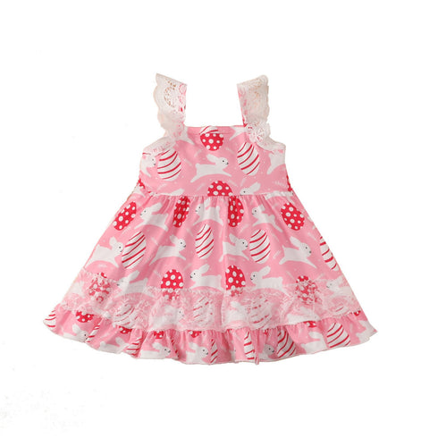 Summer Girl's Lace Strap Dress